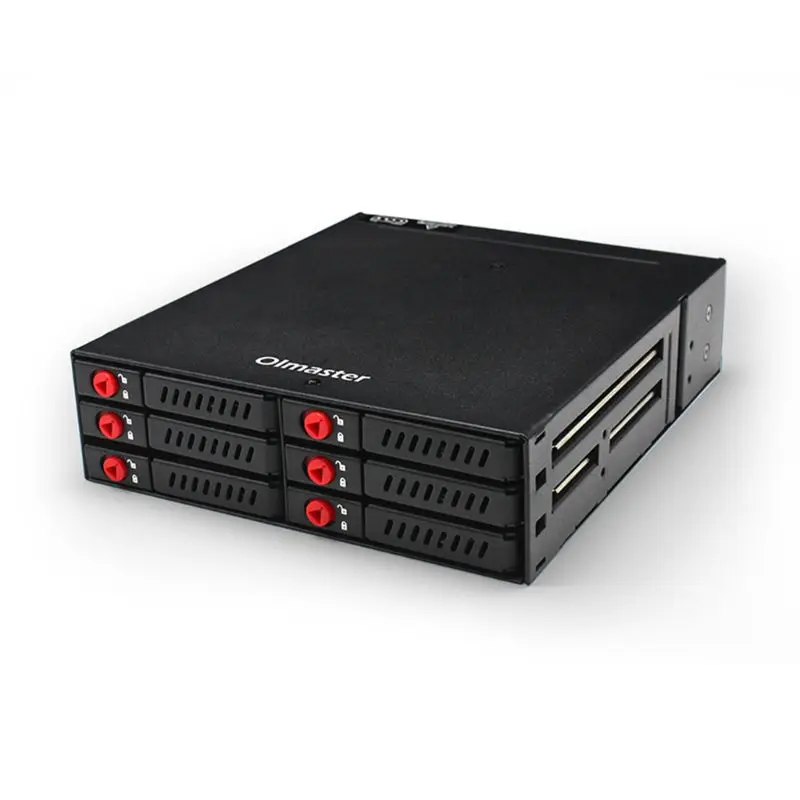 MR-6601 6 Bay Hard Disk Enclosure Rack Data Storage for 2.5Inch SSD HDD Home Backup Computer Case Cover