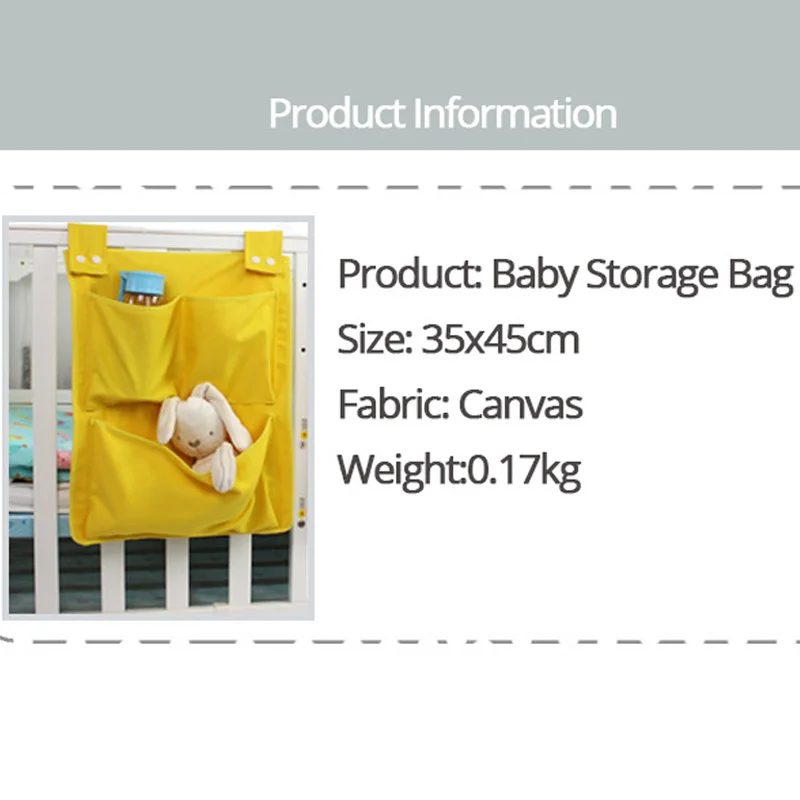 Baby Storage Organizer Crib Hanging Storage Bag Caddy Organizer for Baby Essentials Bedding Set Diaper Storage Bag