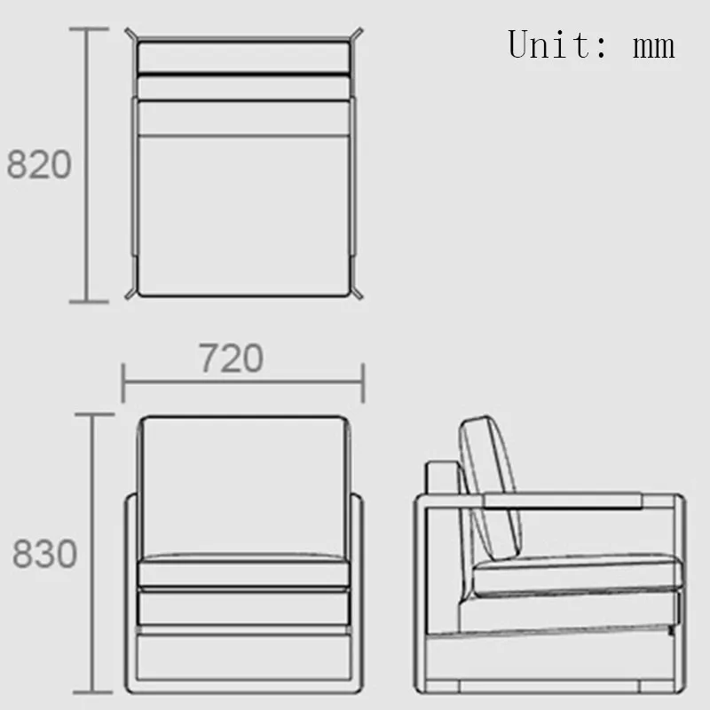 Postmodernistyczny prosty metalowy stelaż pojedyncza sofa niski stołek fotel wypoczynkowy zestaw aksamitna sofa materiałowa