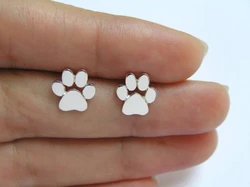 New Fashion Dog Paw Earrings for Women Girls Cute Earings Jewelry Lovely Animal Cat Footprint Piercing Ear Studs Party Brincos