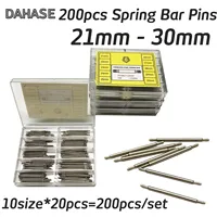 Kit de herramientas de reparación de relojes, pasadores de liberación de barra de resorte, 21, 22, 23, 24, 25, 26, 27, 28, 29, 30, 31mm, 200 unidades