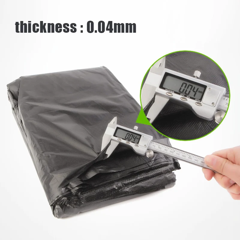 New 50pcs Trash Bags Black Heavy Duty Liners Strong Thick Rubbish Bags Bin Liners Disposable Garbage Bag Large Capacity Durable