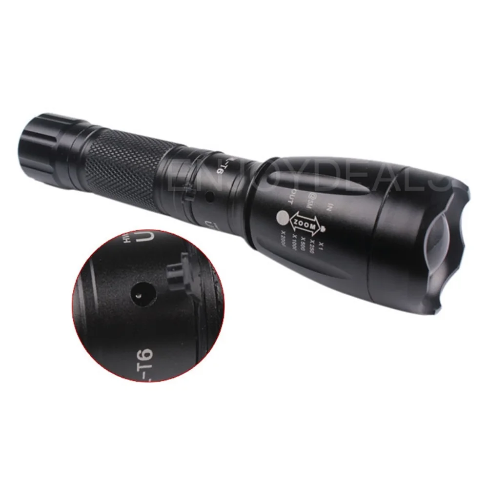 Super Bright 3000 Lumens LED Zoomable 5-Mode Flashlight Torch Zoom Waterproof Lamp for hunting cycling climbing camping