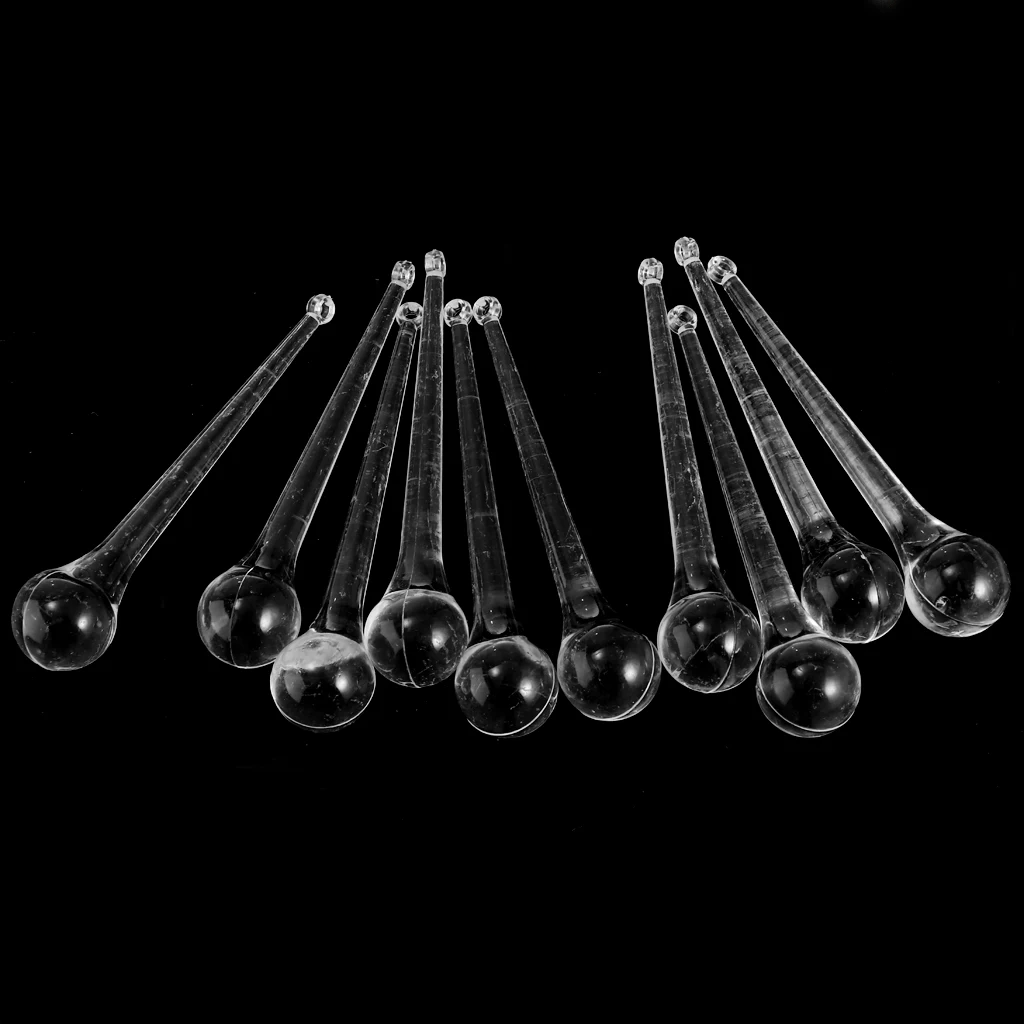 10Pcs Crystal Raindrop Pendant Chandelier Parts Hanging Icicles Decoration