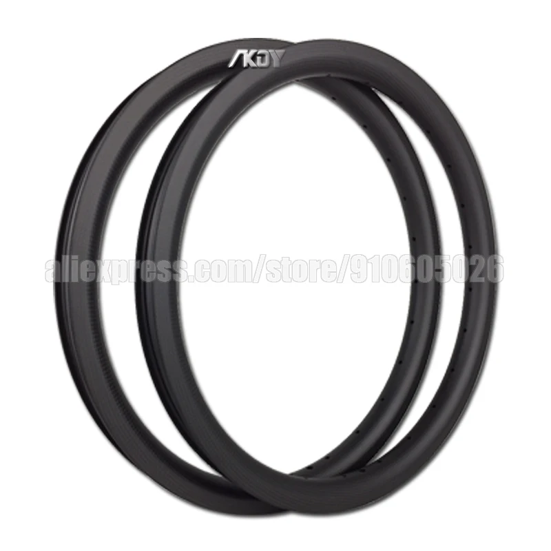 406 Carbon Rim Bicycle 25mm Depth 32mm Width 20 inch wheel Bike Disc Brake 24/28/32/36 Holes Tubeless Rim Size 20