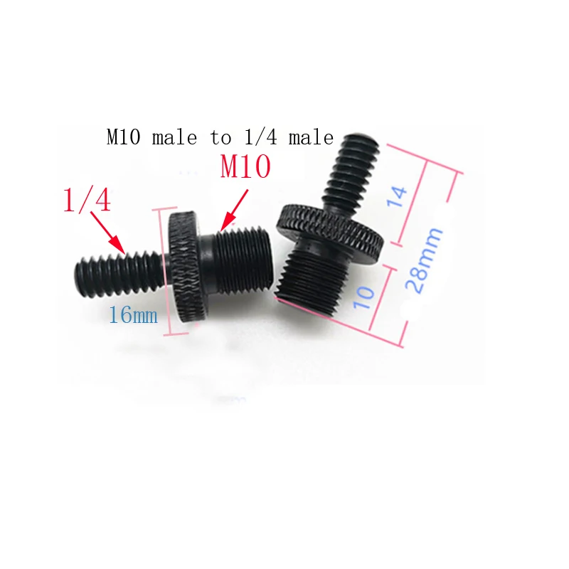 M4 M6 M8 M10 to 1/4  or 3/8 male to male Screw Mount Adapter for camera tripod camera photography accessories