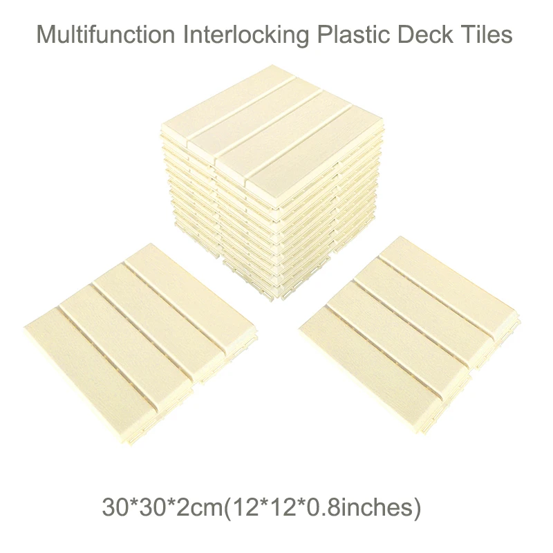 Customized Interlocking Deck Tile, Plastic, Waterproof Outdoor Flooring, Patio, Garden, Poolside, Indoor, 12 