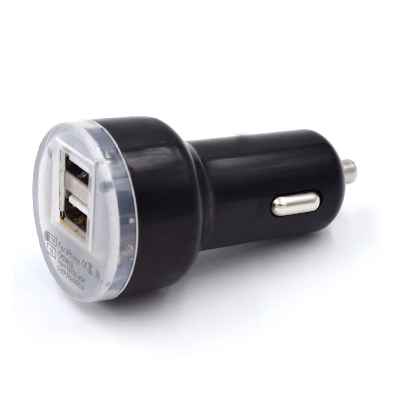 

Car accessories 12V car cigarette lighter dual USB QC 2.1A fast charger socket distributor car charging adapter universal