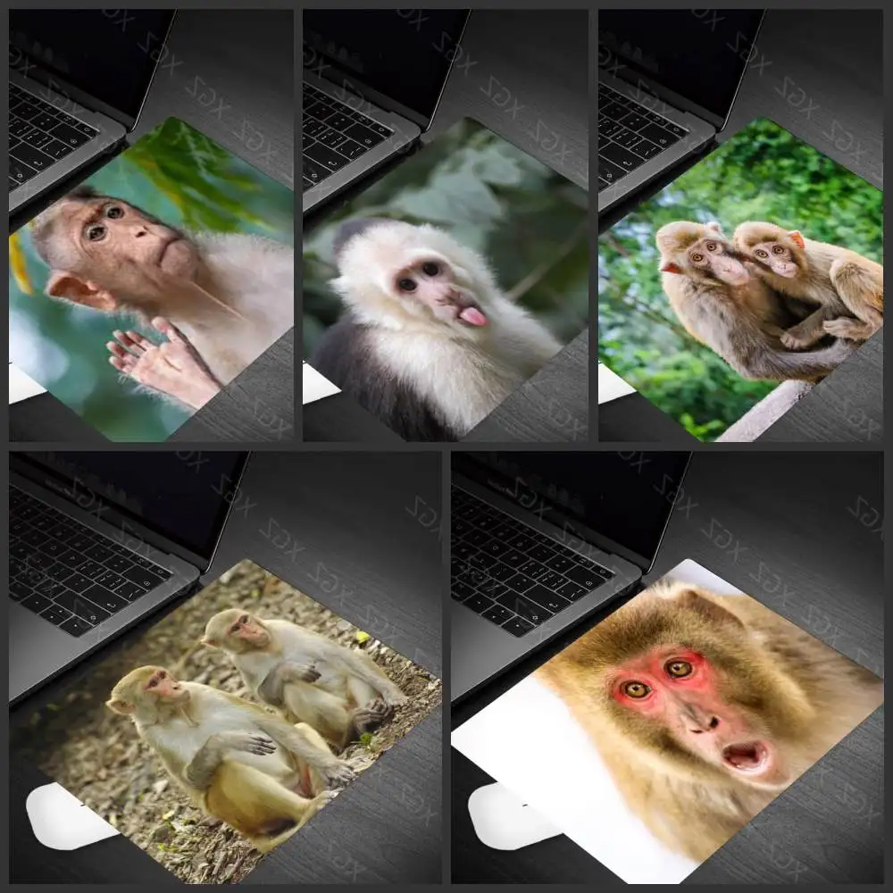 Yzuoan Cute Monkey Mouse Pad Big Promotional Laptop Pad Gamer Rectangle Small Mouse Pad Cool Desk Pad Easy To Carry Soft Pad