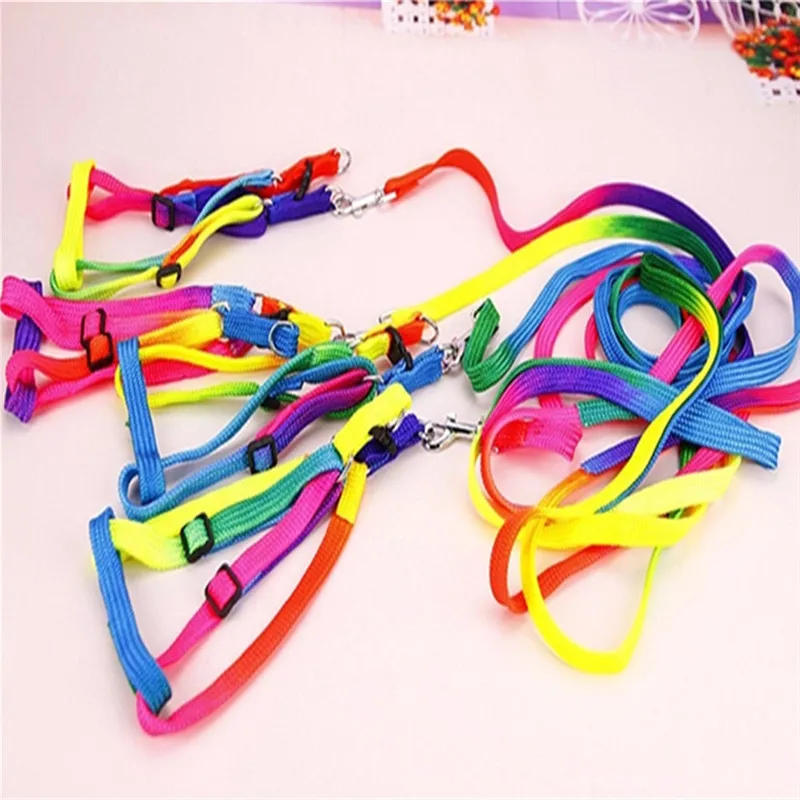 Pet dogs chest straps traction rope traction with colorful rope thoracic dorsal type