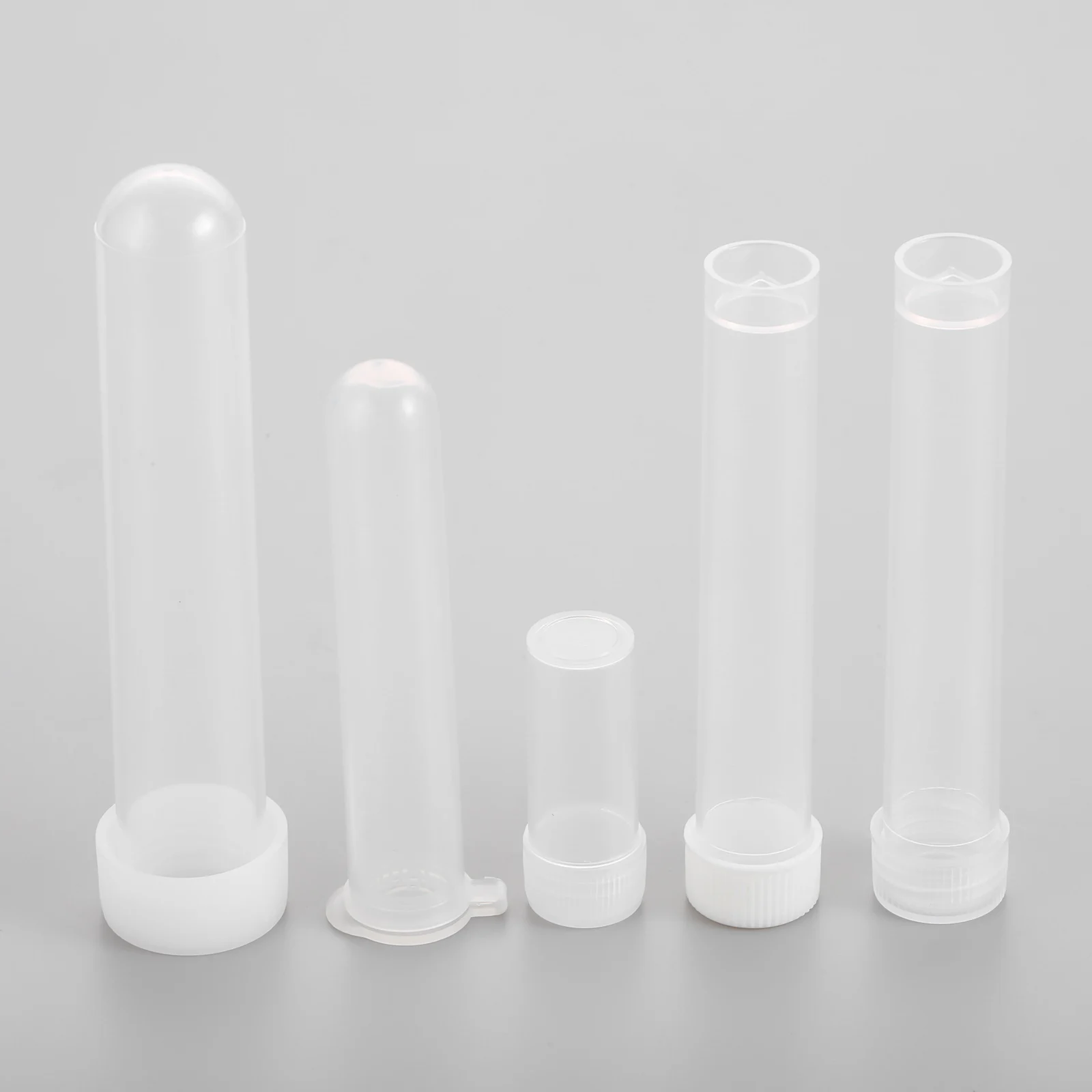 5pcs Clear Sewing Needles Storage Tube Plastic Pin Bottle Beads Button Sequins Container Box Holder 5 Sizes Organizer Bottle