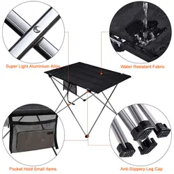 Foldable Desk Outdoor Camping Table Portable  Furniture Computer Bed Ultralight Aluminium Hiking Climbing Picnic Folding Tables