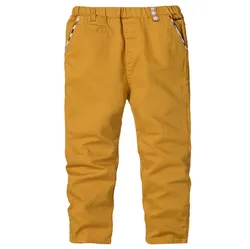 Pantalones de algodón para niños de 2 a 8 años, ropa de ocio para estudiantes, Color Beige y blanco, primavera y otoño, 2021