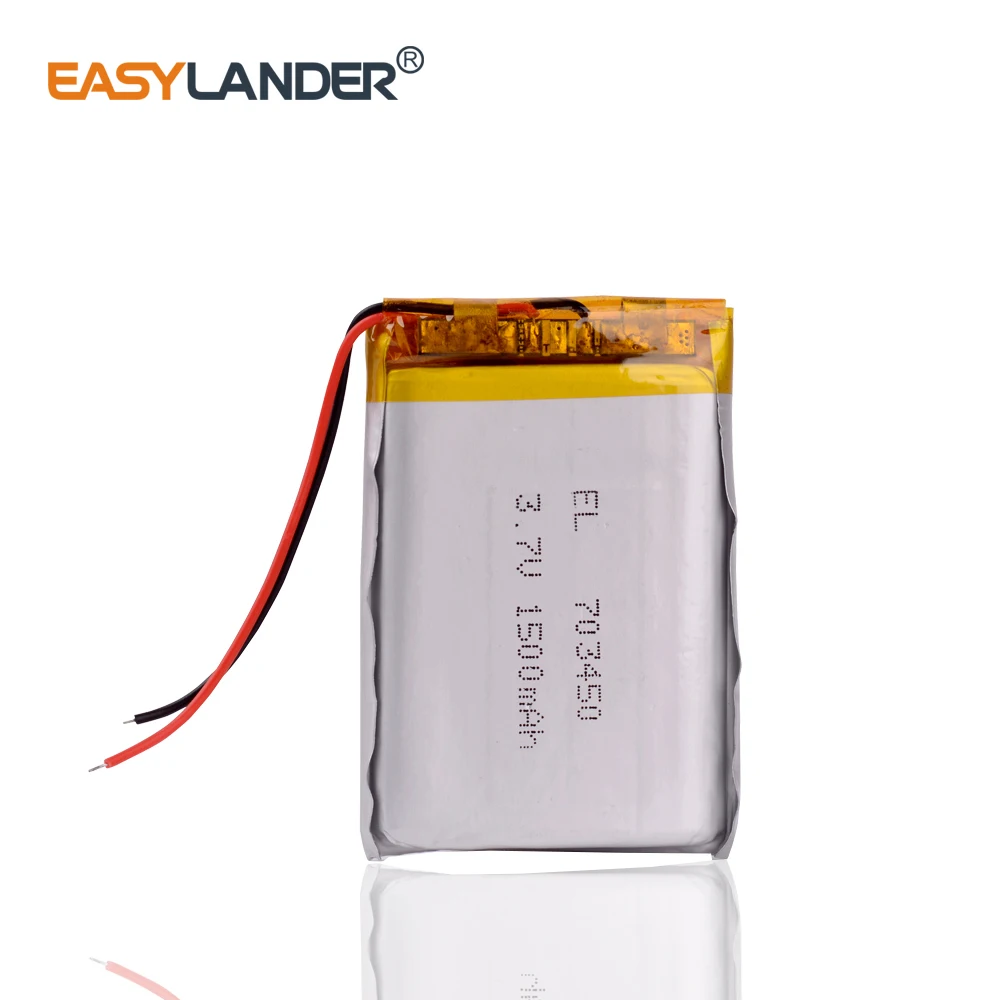 703450 3.7V 1500mAh Rechargeable Lithium Li-ion Polymer Battery 073450 Batteries