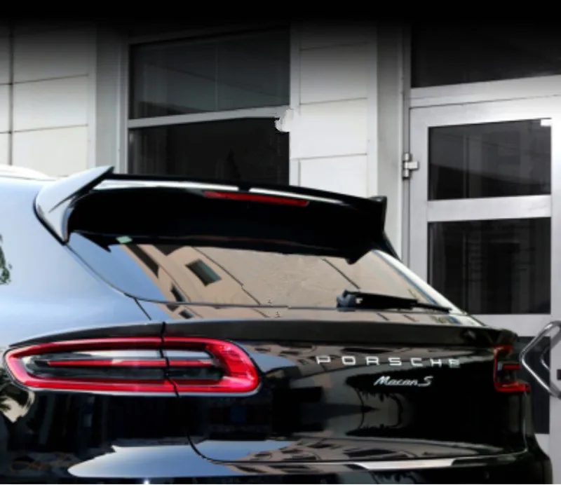 Car-Styling Auto Accessories Carbon Fiber Rear Spoiler 3 Pcs Fit For 2014 Macan Trunk Spoiler Wing