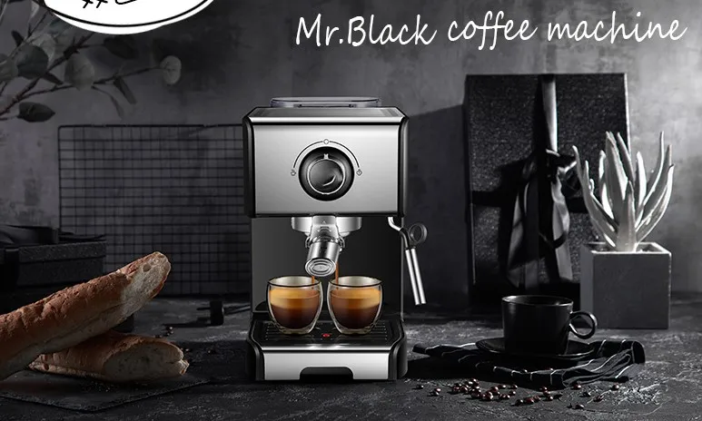 ماكينة صنع القهوة الإيطالية من نوع المضخة ماكينة صنع قهوة اسبريسو شبه أوتوماتيكية ماكينة صنع القهوة المنزلية رغوة الحليب التجارية #5