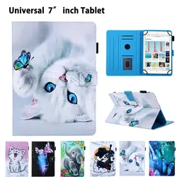 tablet case 7 inch universal For Huawei MediaPad T3 7.0 Cover For Samsung Tab A T280 Tablet Funda Cute Cat Print Stand Shell