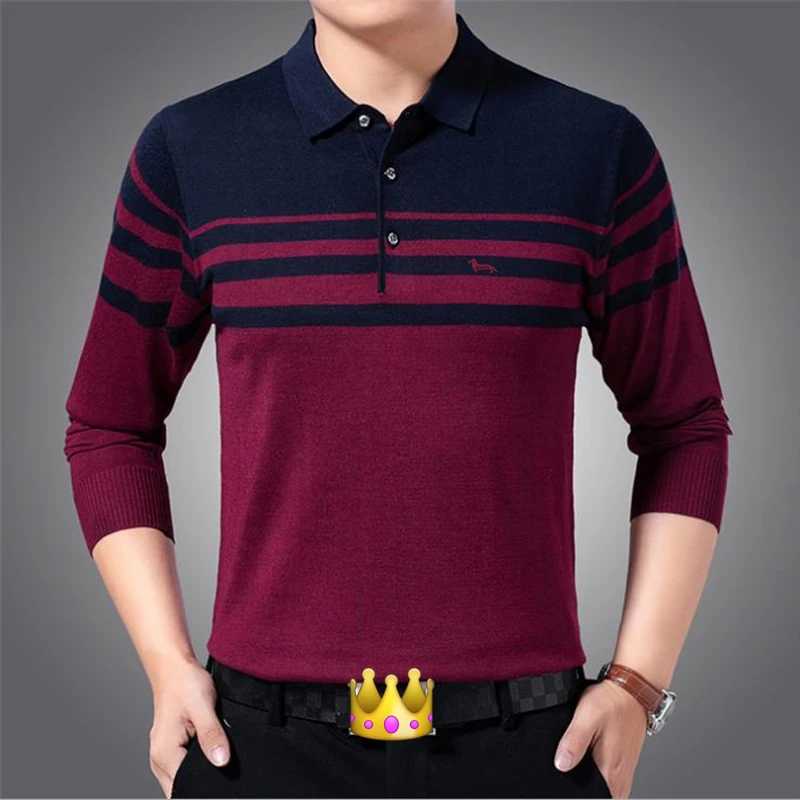 

New Men Fashion Spring Autumn Winter Pullovers Casual Polos Knitted Sweater Slim Fit Harmont Keep Warm Blaine Sweaters Shirts