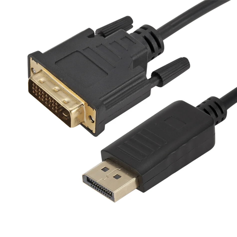 1.8m dp para dvi cabo conversor porta de exibição macho para DVI-D profissional 24 + 1pin masculino cabo adaptador de exibição do monitor