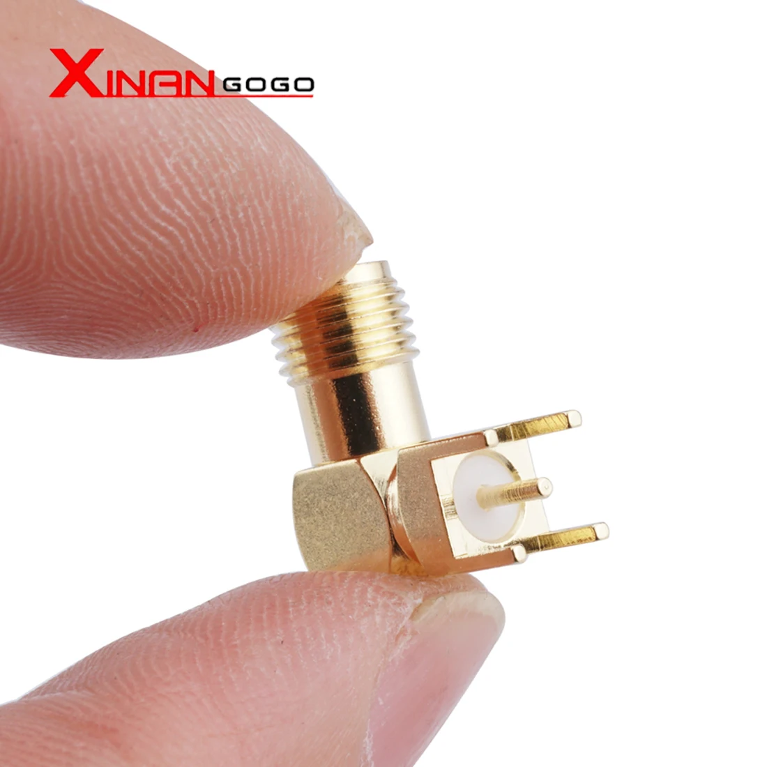 SMA Female Right Angle 90 DEGREE SMA-KWE PCB Mount Adapter RF Connector