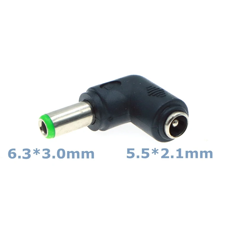 DC Power Connector 90 Degree 5.5x2.1 Female to 5.5*2.5 5.5*2.1 5.5*1.7 4.8*1.7 4.0*1.7 3.5*1.35 3.0*1.1 6.3*3.0 6.0*4.4mm Male