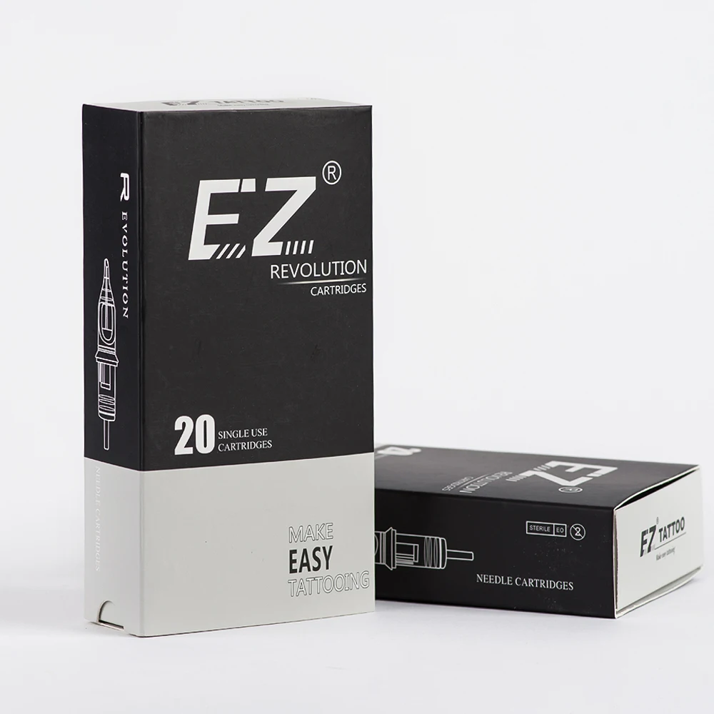 EZ Revolution Tattoo Needle Cartridges Round Liner #10 0.30mm  Medium Taper 3.5mm for machines and grips 20 pcs/box