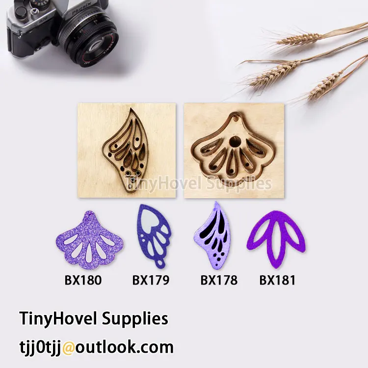 The Butterfly Earrings Cutting Dies Wooden Die Cut Scrapbooking for Leather, Suit for Common Leather Cutting, Big Shot Machine