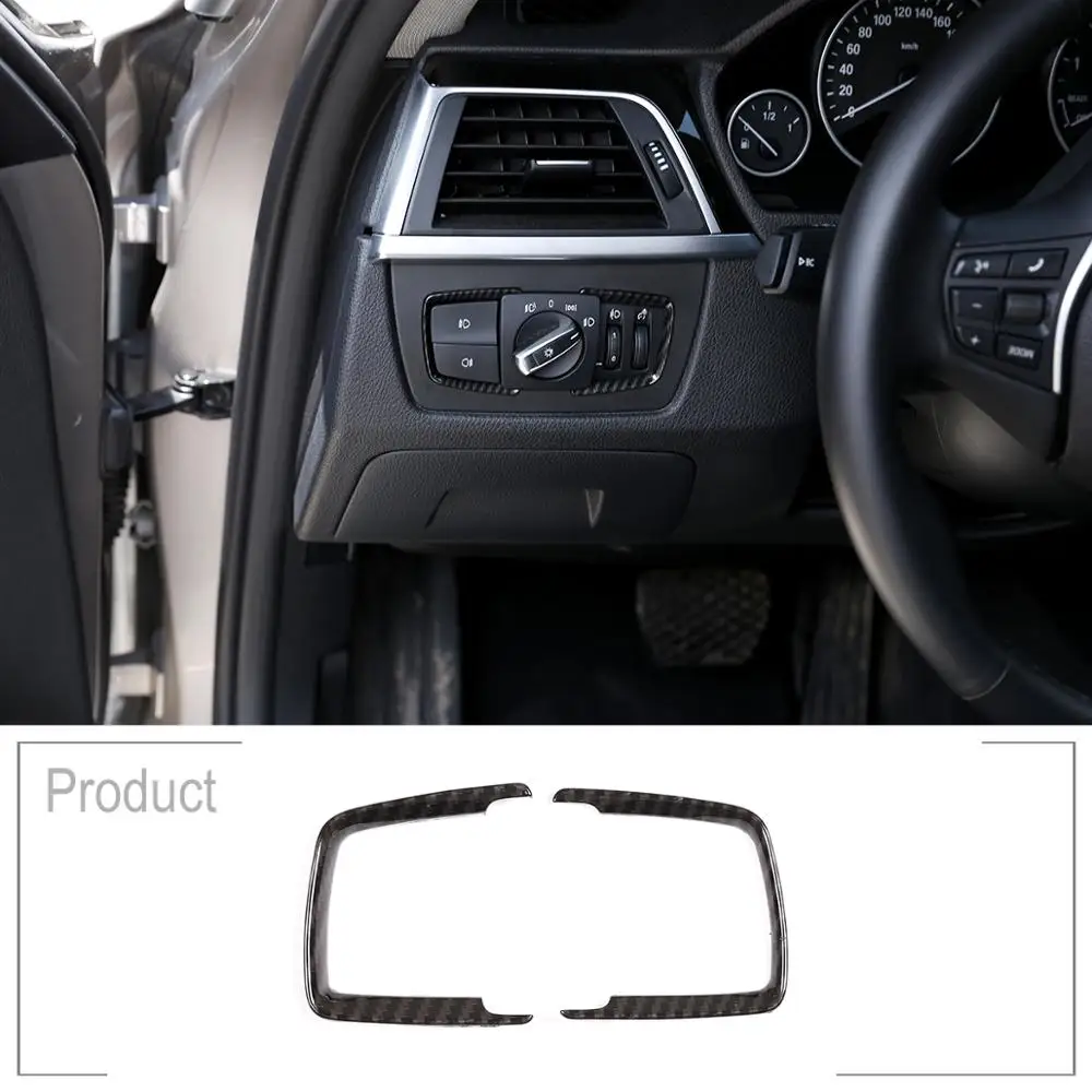 

ABS Style Car Headlight Switch Frame Trim For BMW 1 2 3 4 Series 2013-2019 F15 F20 F30 F32 F34 X5 F15 2014-2017
