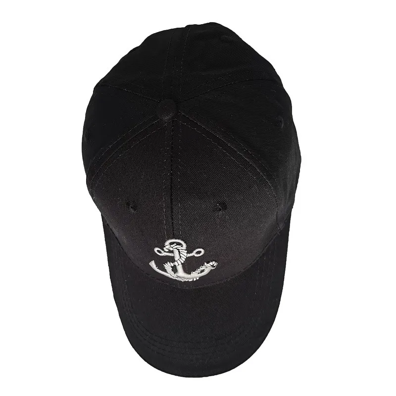 Black Cap Sailor Hat For Men Baseball Caps Fashion Anchor Embroidered Cotton Women Outdoor Sport Casual Snap Back Hiphop Sunhats