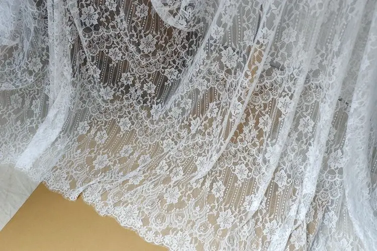 1.5m x 3 m/lote tecido de renda de cílios franceses diy vestido de noiva renda bordado roupas acessórios de vestido de casamento