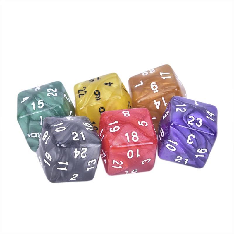 2021 New 1pcs D24 Multi Sided Acrylic Dice For TRPG Game Lovers 24 Face Dice For Game Polyhedral