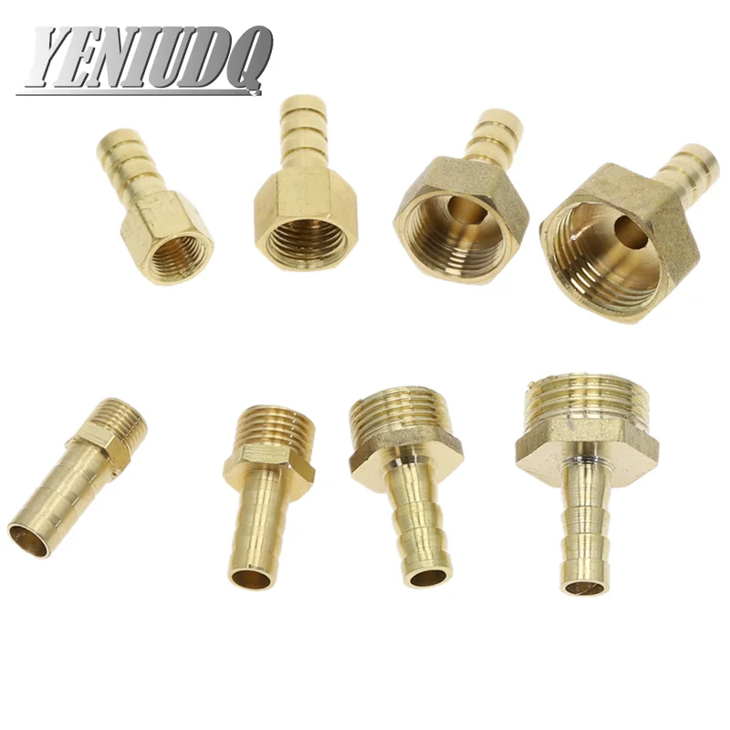 Raccord de tuyau en laiton 4mm-19mm, queue cannelée 1/8 "1/4" 1/2 "3/8" BSP, filetage femelle, connecteur en cuivre, adaptateur de couremplaçant de joint