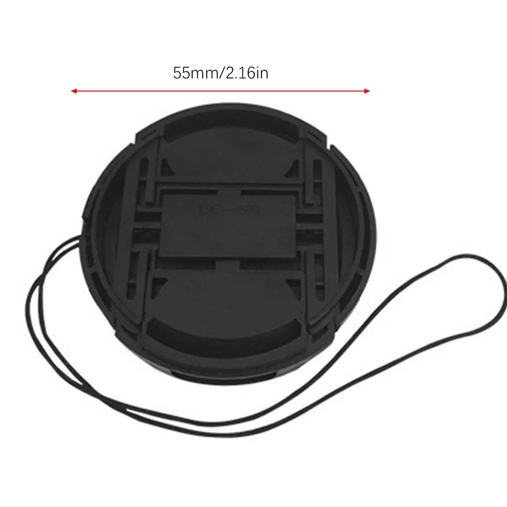 Capa protetora profissional da lente para canon/nikon/pentax/sony abs capa protetora da lente da câmera à prova de poeira com corda anti-perdida