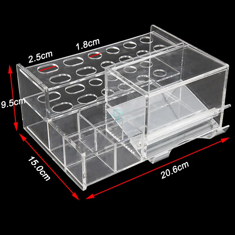 New Dental Adhesive Resin Placement Syringe Frame Acrylic Organizer Holder Case For Dental Supply