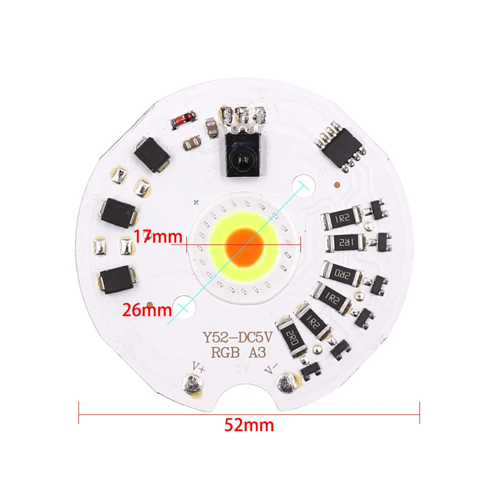 Sunset Projector Lamp LED COB Chip with Remote Control Dimmer 52mm Round COB Colorful Lamp for Decoration Bulb