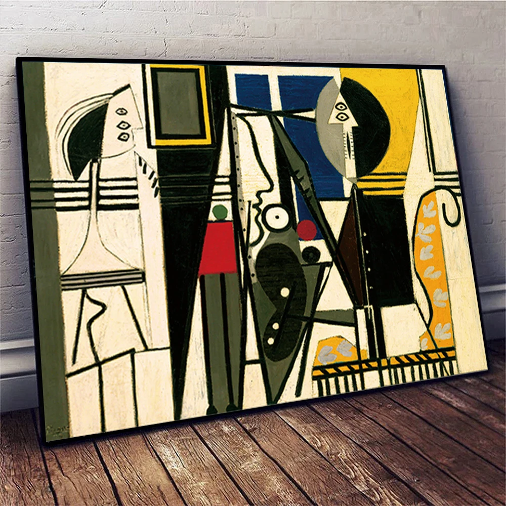 Abstract Night Fishing Art Picasso Masterpiece Reproduction Canvas Painting Poster and Print Wall Art Picture Home Decoration