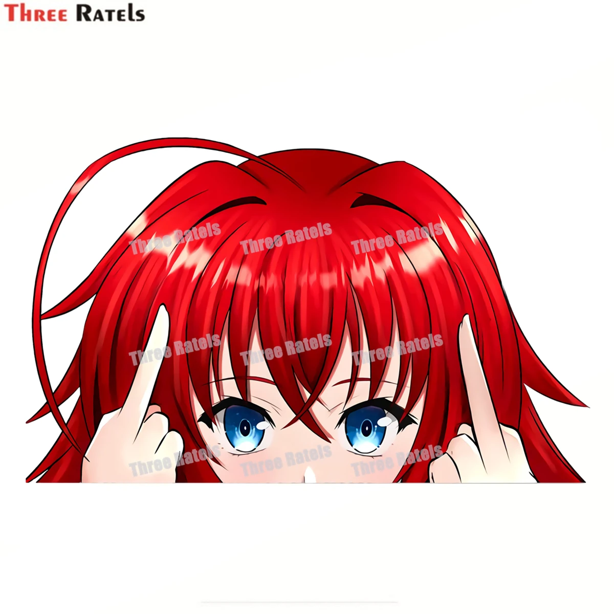 D763 Funny Anime High School DxD Rias Gremory FU Big Head Peeker Car Sticker Vinyl JDM Graffiti  Auto Motor Decal