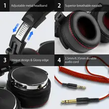 Pro Wired DJ Headphones with Mic #2