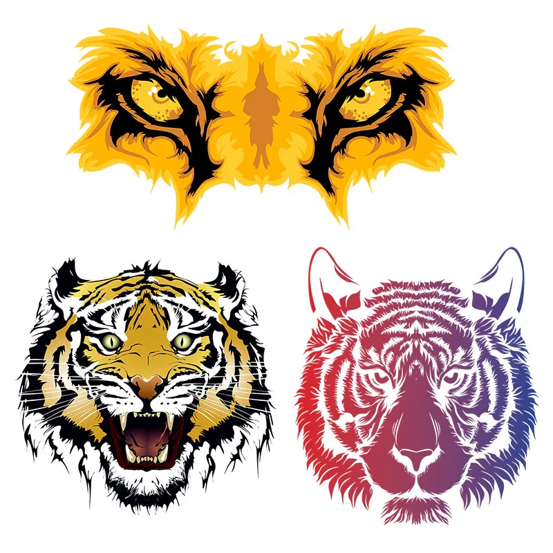 Three Ratels CM31 The king of beasts fierce tiger Animal sticker Bar Band Guitar decoration Decal Personalized car stickers