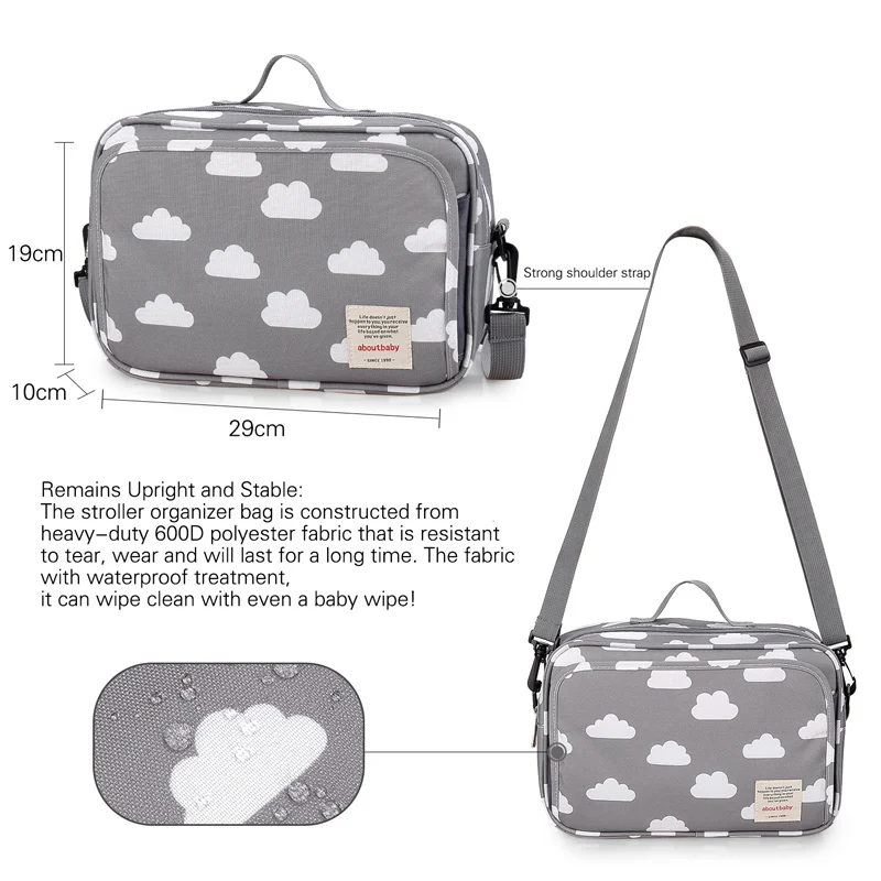 Baby stroller travel portable multifunctional nursing diaper bag polyester waterproof storage bag for mother and child