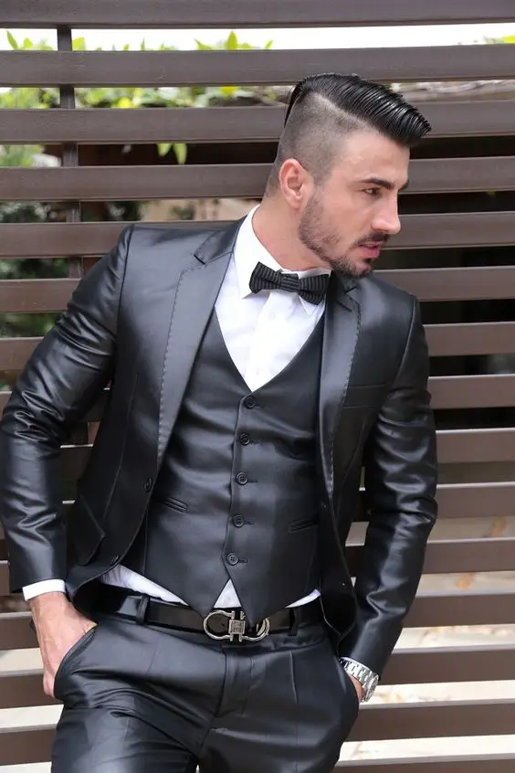 Traje de boda personalizado para Hombre, esmoquin ajustado para novio, fiesta de graduación, a medida, 3 piezas