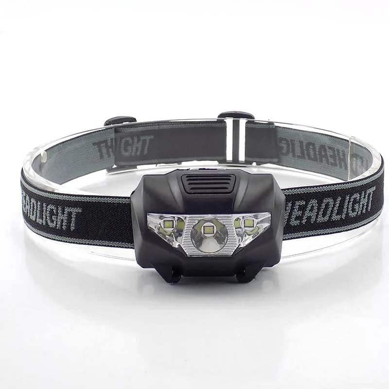 5W Mini LED far far başkanı ışıklı fener lamba balıkçılık küçük parlak yüksek güç 3 LED fener lambası kamp için AAA pil