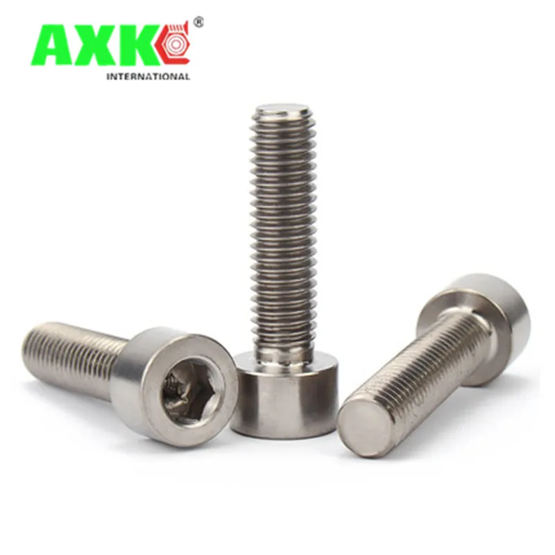 Pure Titanium Screw DIN912 Titanium Cup Head Hex Socket Bolt M3M4M5M6M8M10M12x5  śruby titan schrauben risk titanium bolts