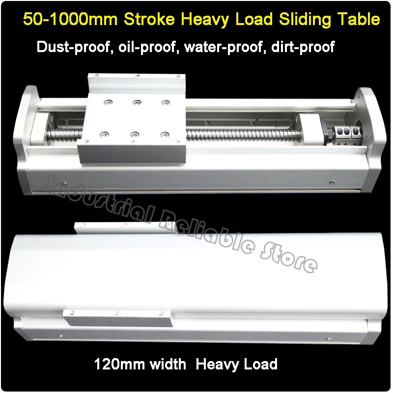 50-1000MM Stroke Guide Linear SFU1610 Module Heavy Load 120mm Width Fully Enclosed Ballscrew CNC Sliding Table Dust-proof Cover