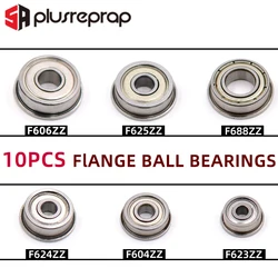 10PCS Flange Ball Bearings F623zz F624zz F625zz F604zz F606zz F688zz for 3D Printers Parts Deep Groove Pulley Wheel