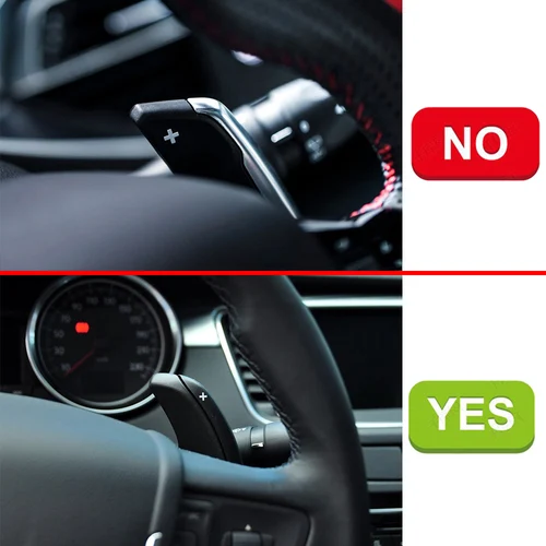 Imagen 2 del producto Para Peugeot 208 2008 308 3008 508 5008 SW GT para Citroen C4 C5 DS4 DS5 paletas para volante de coche cambio DSG pegatinas de engranaje de coche