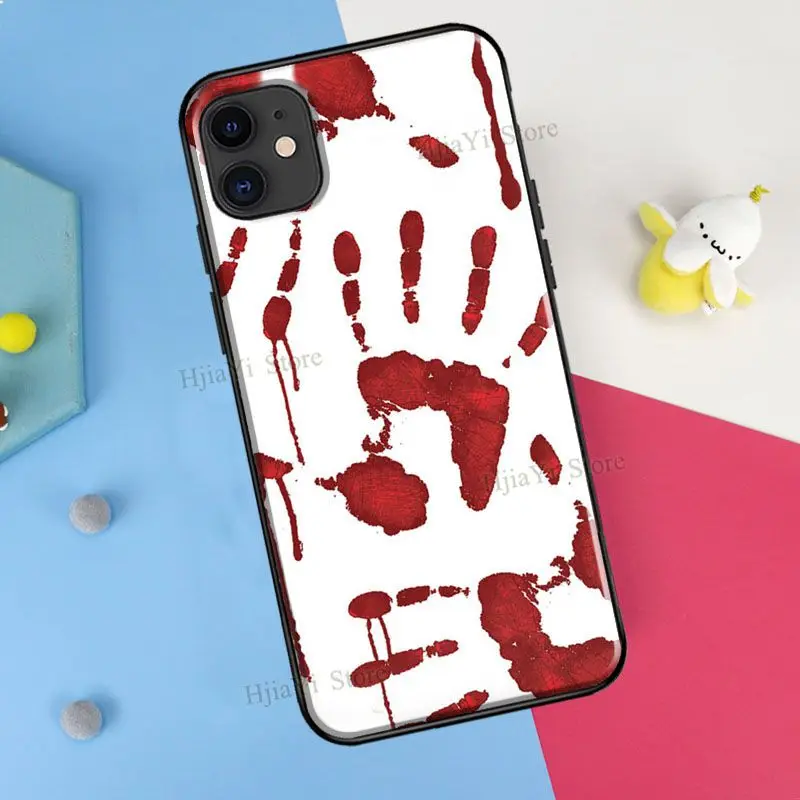 HALLOWEEN BLOODY SPLATTER Case For iPhone XR X XS Max SE 2020 8 7 Plus Coque For iPhone 11 14 12 13 Pro Max mini Cover