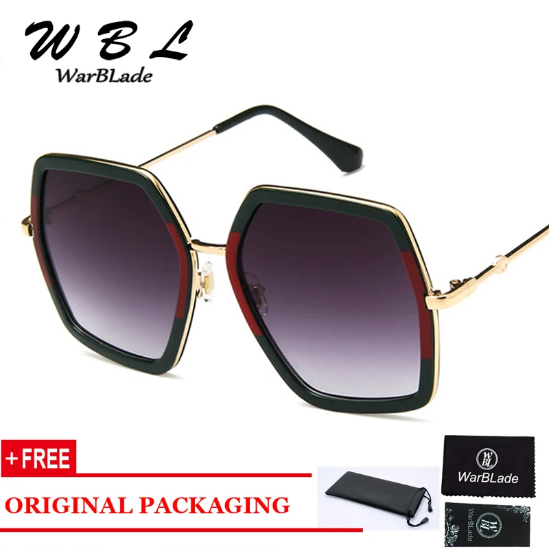 

WarBLade High Quality Fashion Sunglasses Women Oversized Crystal Frame Square Sun Glasses Sexy Female Eyewear 2019