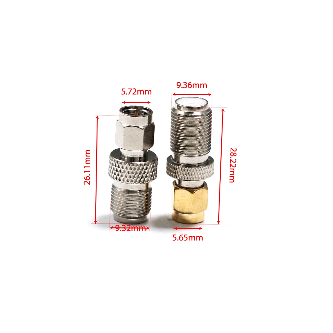 1PC SMA-F Coax Adapter F  Female Jack   to  SMA  Male Plug  RF Convertor  Straight   NEW Wholesale