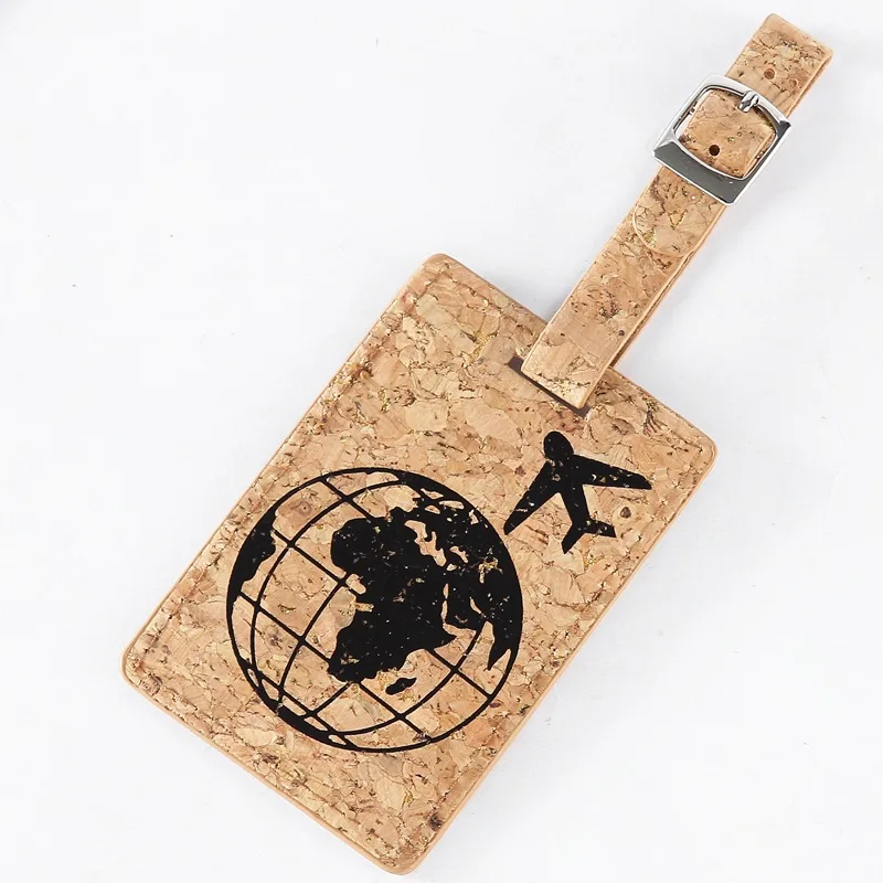 High Quality Travel Accessories The World Map Luggage Tag PU Suitcase ID Addres Holder Baggage Boarding Tag Portable Label